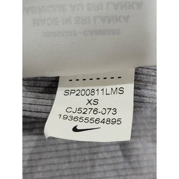 Nike Women's Dri Fit Yoga Luxe Infinalon Open Back Thong‎ Bodysuit Size XS Grey - Picture 15 of 15